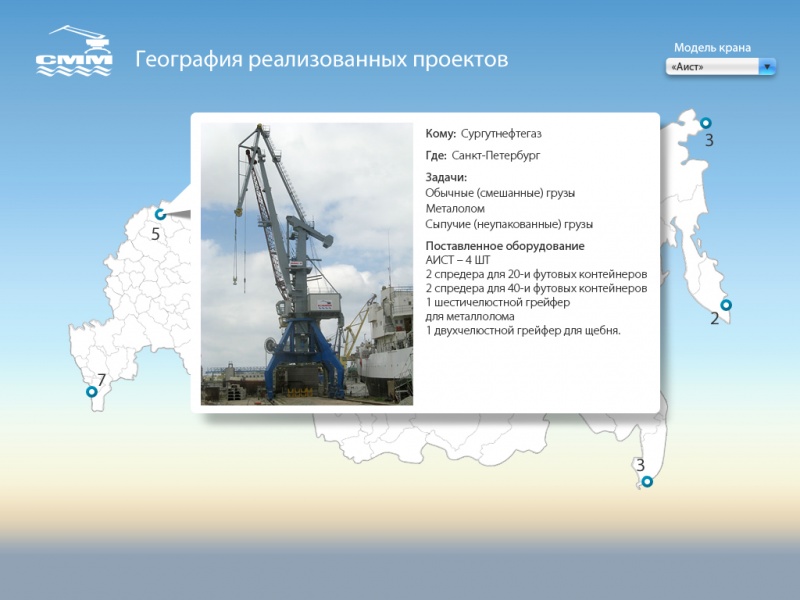 CMM | Portal Cranes Interactive presentation concept